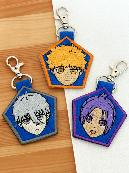 Blue Soccer Keychains