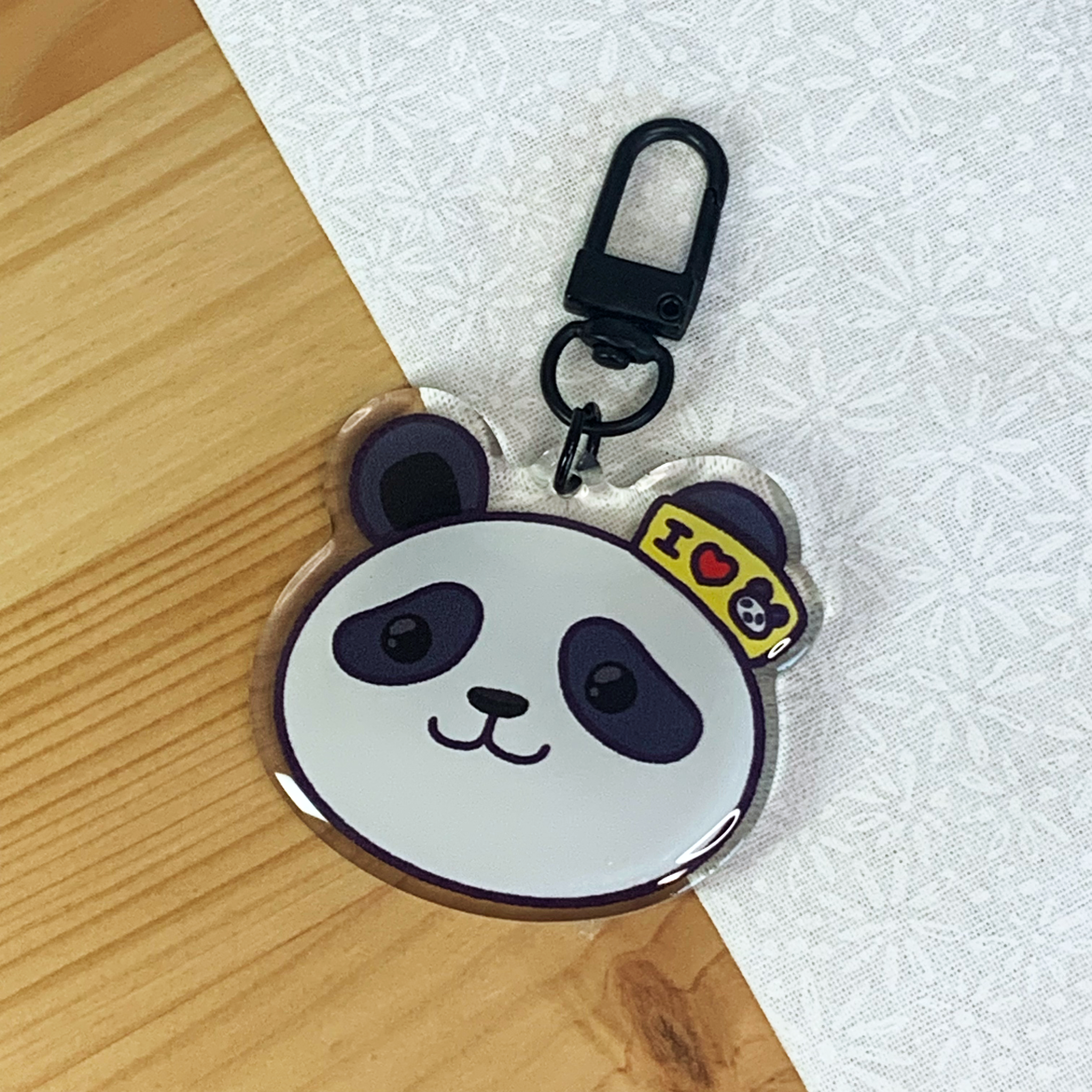 Panda Bun Keychain