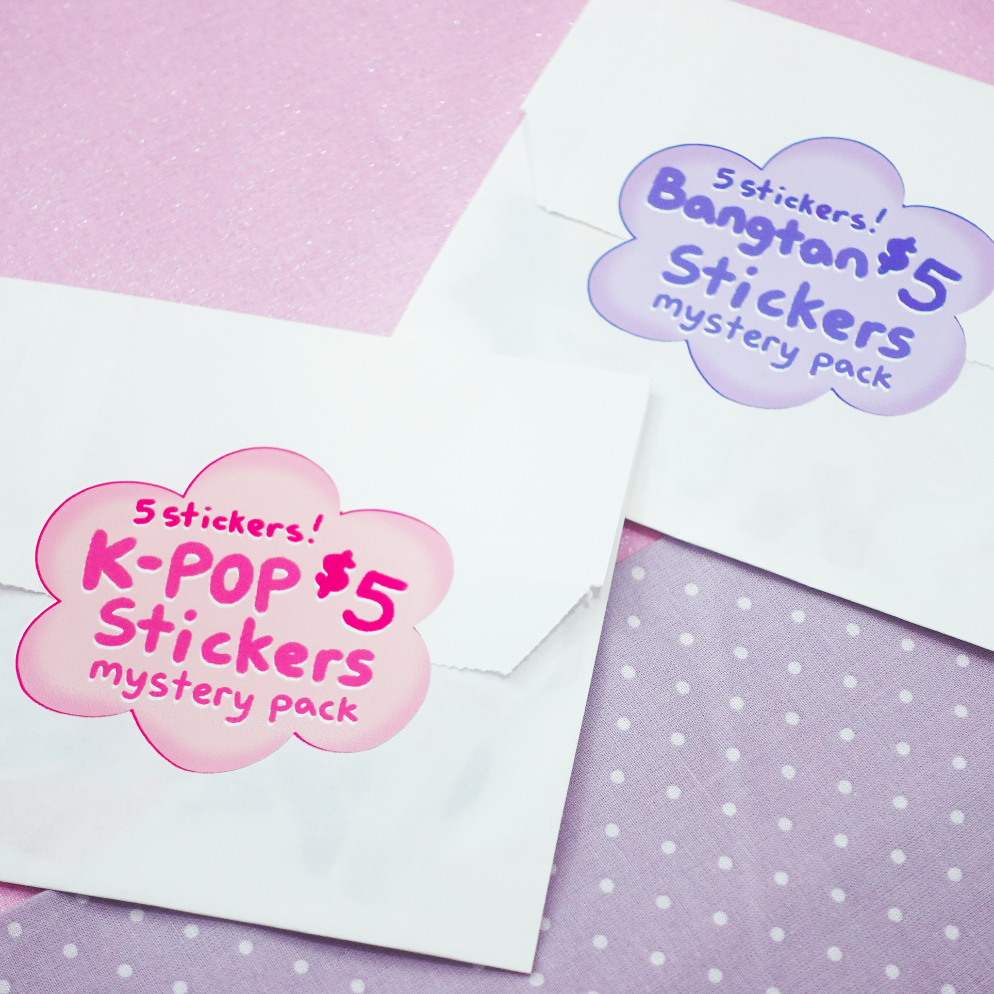 K-Pop Mystery Sticker Packs